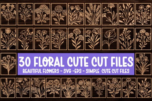 30 Frames with Flowers Laser Cut for Local Branding
