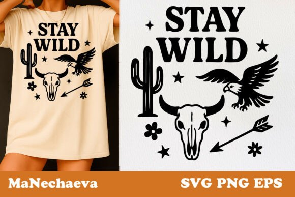 Coquette Cowgirl SVG Stay Wild for Crafts and Graphics