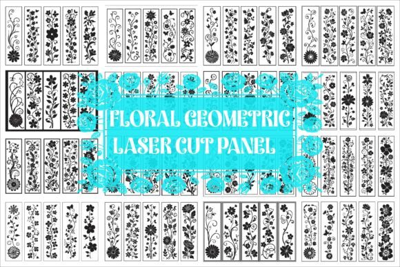 Creative Laser Cut Floral Border Design for Crafts and Graphics
