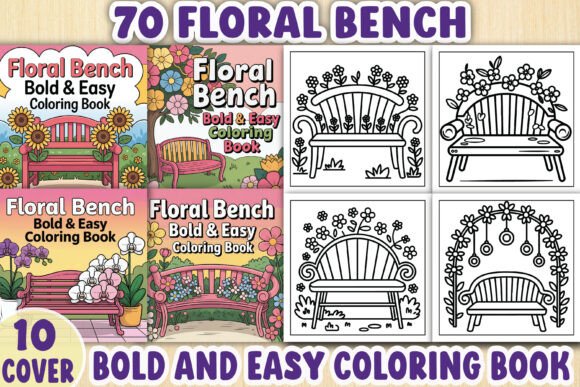 Floral Bench Bold Easy Coloring Book Review