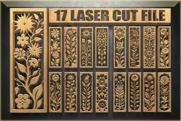 Floral Border Panels Graphics for Crafts