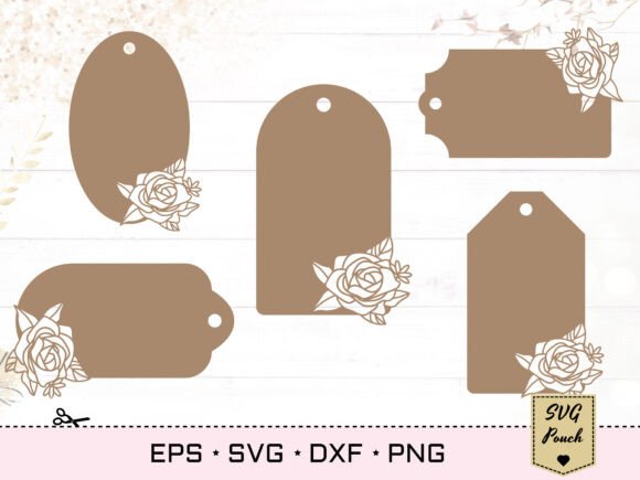 Floral Tags SVG for Laser Cutting and Other Home Decor