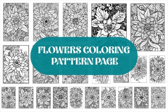 Flower Colouring Pages Gathering Beauty for Crafts and Graphics