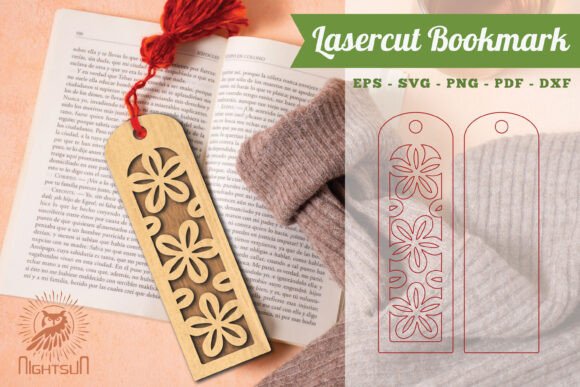 Flowers Laser Cut Bookmark 8 for Creative Sellers