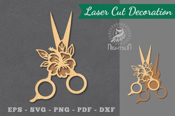 Flowers Scissors Laser Cut Decoration 1: A Decorative Boost for Local Branding