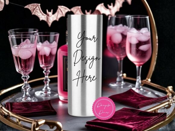 Haunted Tumbler Mockup for Graphic Design