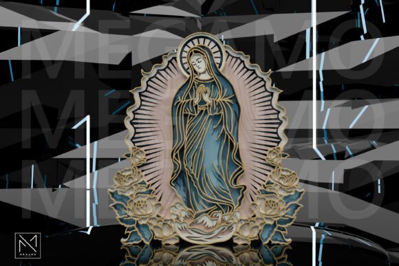 Our Lady of Guadalupe Laser Cut Svg for Wall Decor